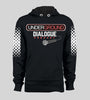 Underground Dialogue Podcast Black Hoodie with Logo with mic