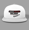 Underground Dialogue Podcast White & Black Logo with Mic Snapback Hat