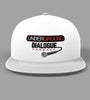 Underground Dialogue Podcast White & Black Logo with Mic Snapback Hat